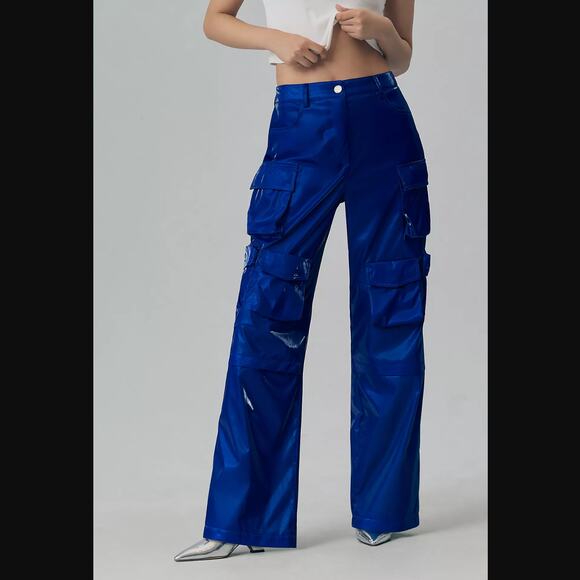 Avec Les Filles Wide-Leg Cargo Pants - New Size 10 - Picture 2 of 5